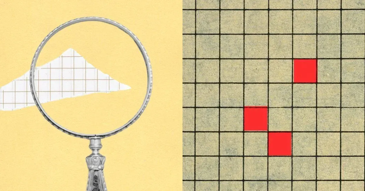 Anthropic 2026年9月威胁情报报告官方配图：放大镜与网格图案