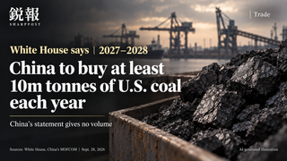US says China will buy 10 million tons of coal a year; Beijing gives no figure