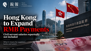 Hong Kong plans wider yuan payments for government spending
