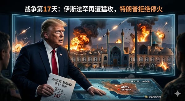 战争第17天：伊斯法罕再遭猛攻，特朗普拒绝停火