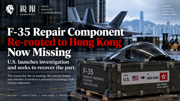 F-35 parts missing after diversion to Hong Kong