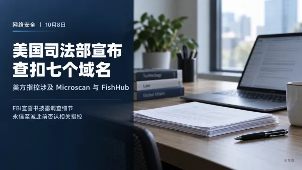 美国查扣七个域名，指永信至诚运营的工具被用于网络入侵