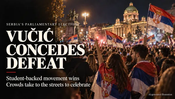 Vučić concedes defeat as Serbia’s student-backed movement celebrates election win